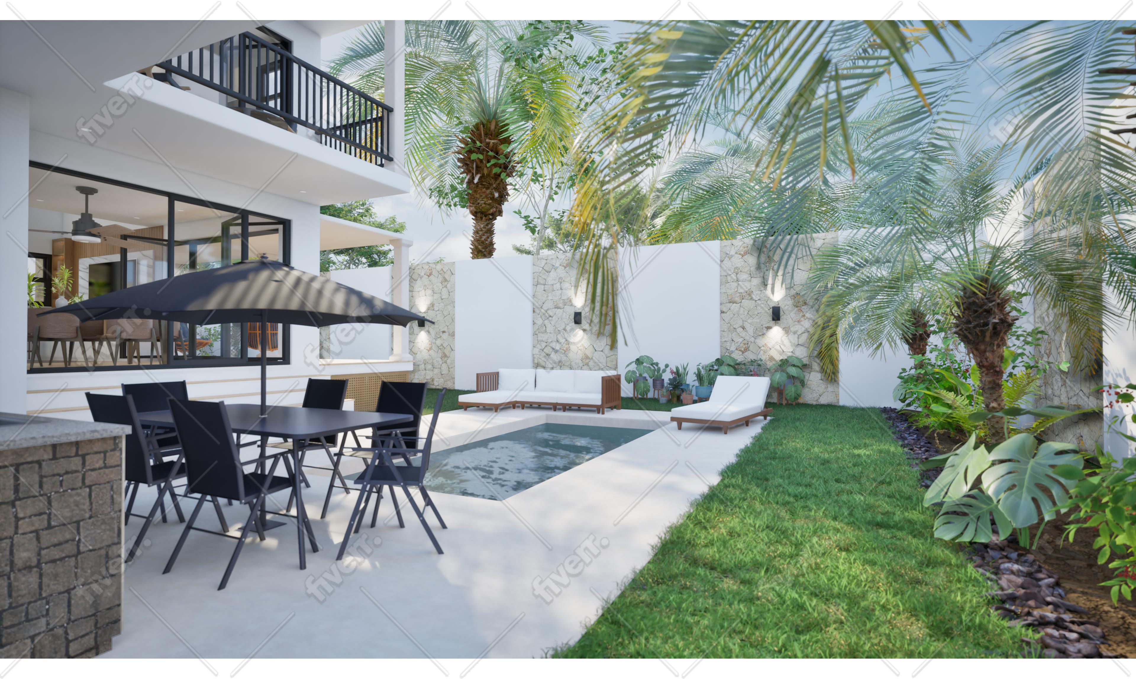 Palmshore pool area